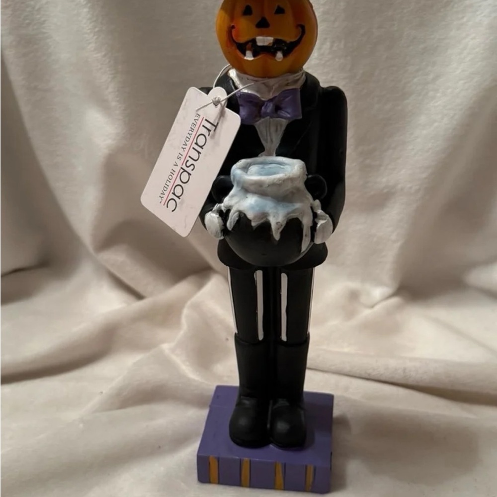Halloween Pumpkin Head Figurines - set of 2 see photos